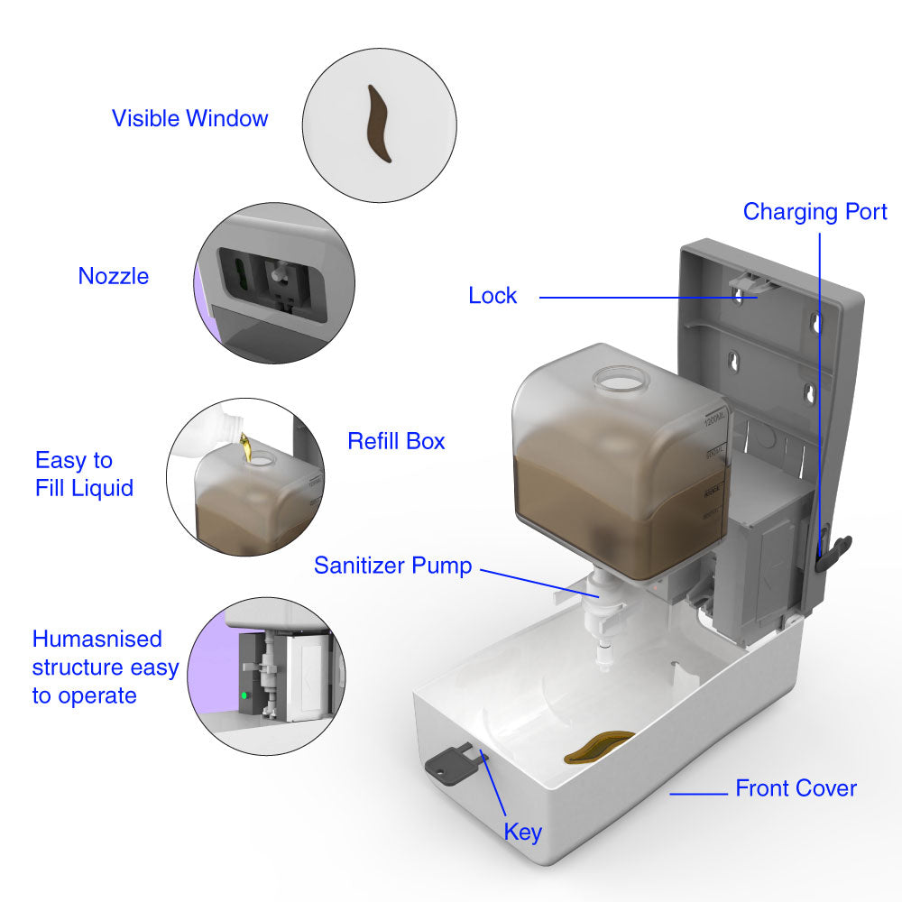 Swift Automatic Soap & Sanitizer Wall Mount Dispenser
